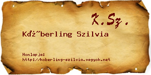 Köberling Szilvia névjegykártya